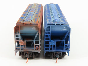 N Micro-Trains MTL 09444510 SP/UP Weathered 3-Bay Hopper 2-Car Runner Pack