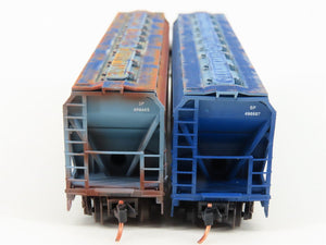 N Micro-Trains MTL 09444510 SP/UP Weathered 3-Bay Hopper 2-Car Runner Pack