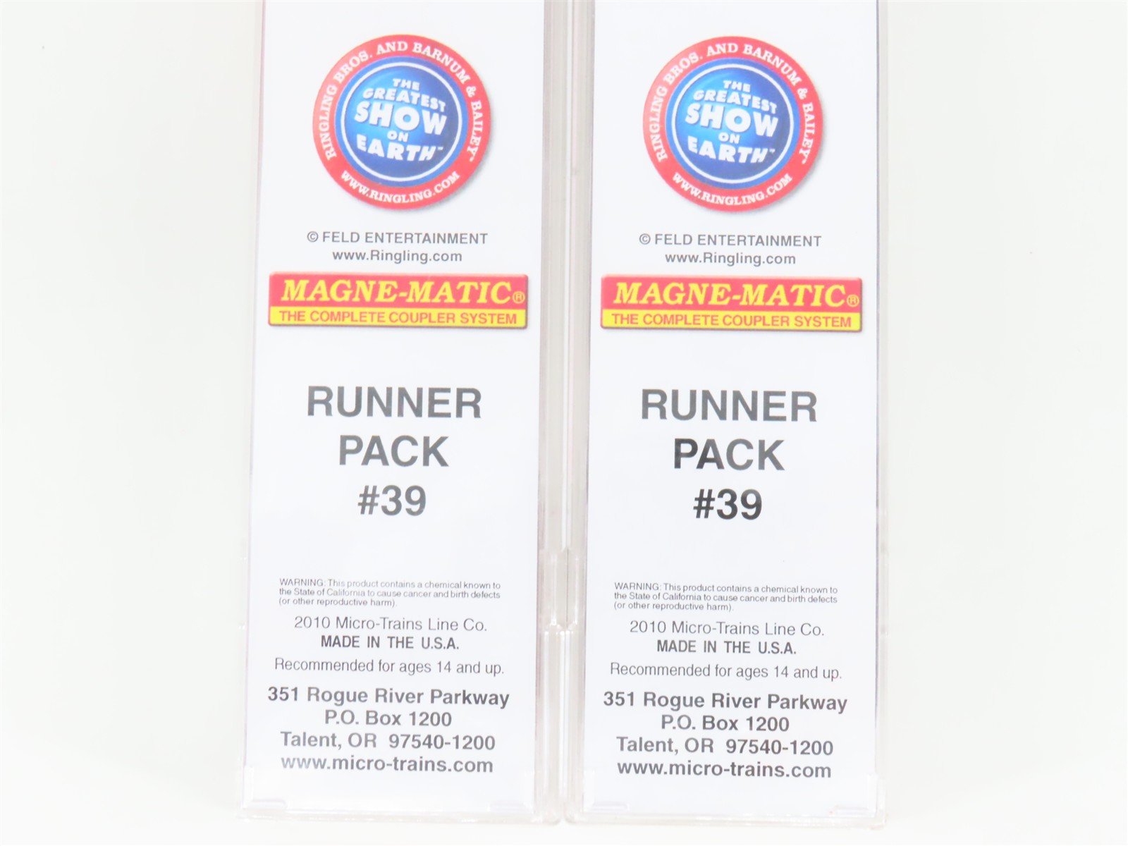 N Micro-Trains MTL 99300039 Ringling Bros Flatcar w/Loads 3-Car Runner Pack