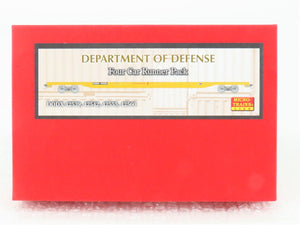 N Micro-Trains MTL 99300013 DODX Department of Defense Flatcar 4-Car Runner Pack