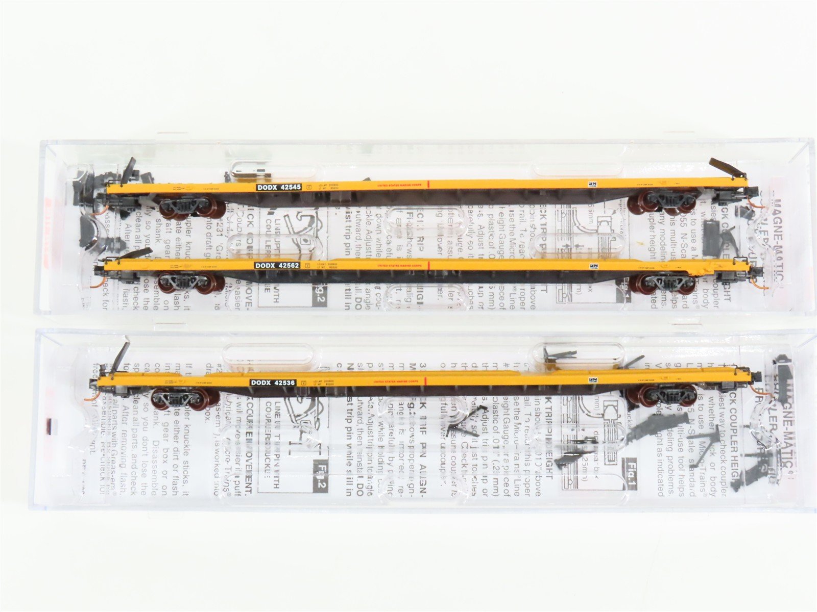 N Scale Micro-Trains MTL DODX Department of Defense Flatcar 3-Car Set