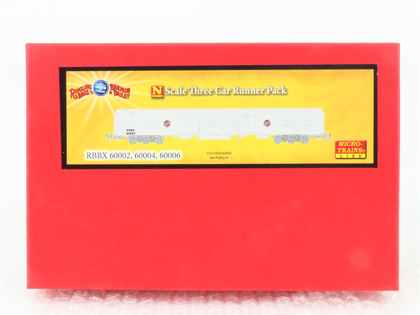 N Scale Micro-Trains MTL 99300041 Ringling Bros Passenger 3-Car Runner Pack