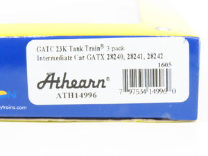 N Scale Athearn ATH14996 GATX Tank Train 23k Gal Tankcar 3-Car Pack