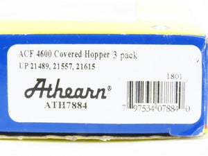 N Athearn ATH 7884 UP Union Pacific ACF 4600 3-Bay Covered Hopper 3-Car Pack