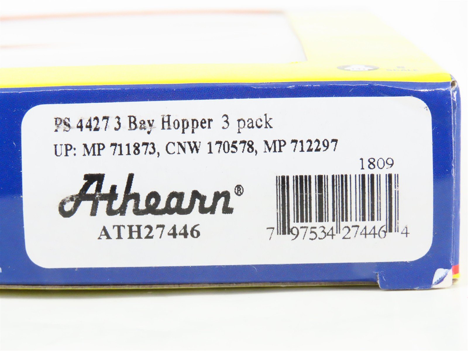 N Scale Athearn ATH27446 MP/CNW/UP 3-Bay Covered Hopper 3-Car Pack