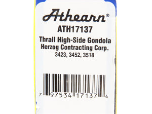 N Scale Athearn ATH17137 HZGX Herzog 50' Thrall High-Side Gondola 3-Car Pack