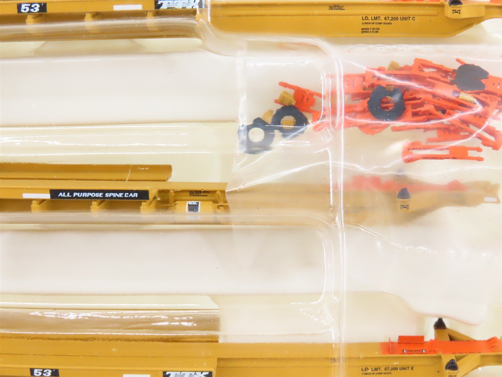 N Scale BLMA Models 12004 TTAX Trinity 53' 5 Unit Spine Car Set #555135