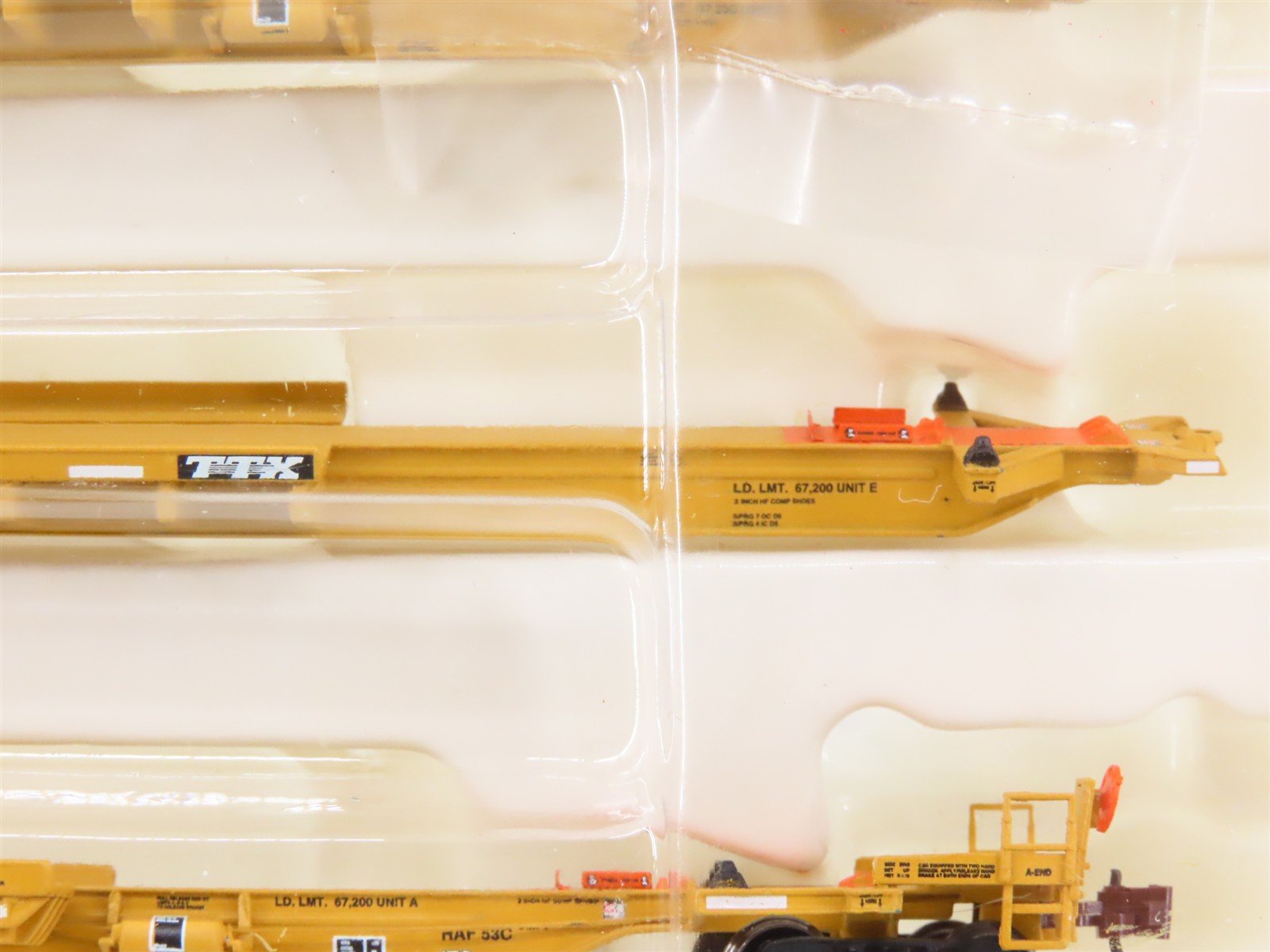 N Scale BLMA Models 12004 TTAX Trinity 53' 5 Unit Spine Car Set #555135