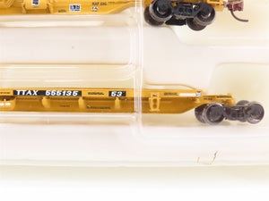 N Scale BLMA Models 12004 TTAX Trinity 53' 5 Unit Spine Car Set #555135