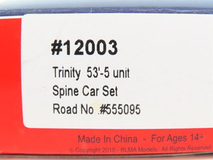 N Scale BLMA Models 12003 TTAX Trinity 53' 5 Unit Spine Car Set #555095