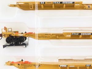 N Scale BLMA Models 12007 TTAX Trinity 53' 5 Unit Spine Car Set #555085