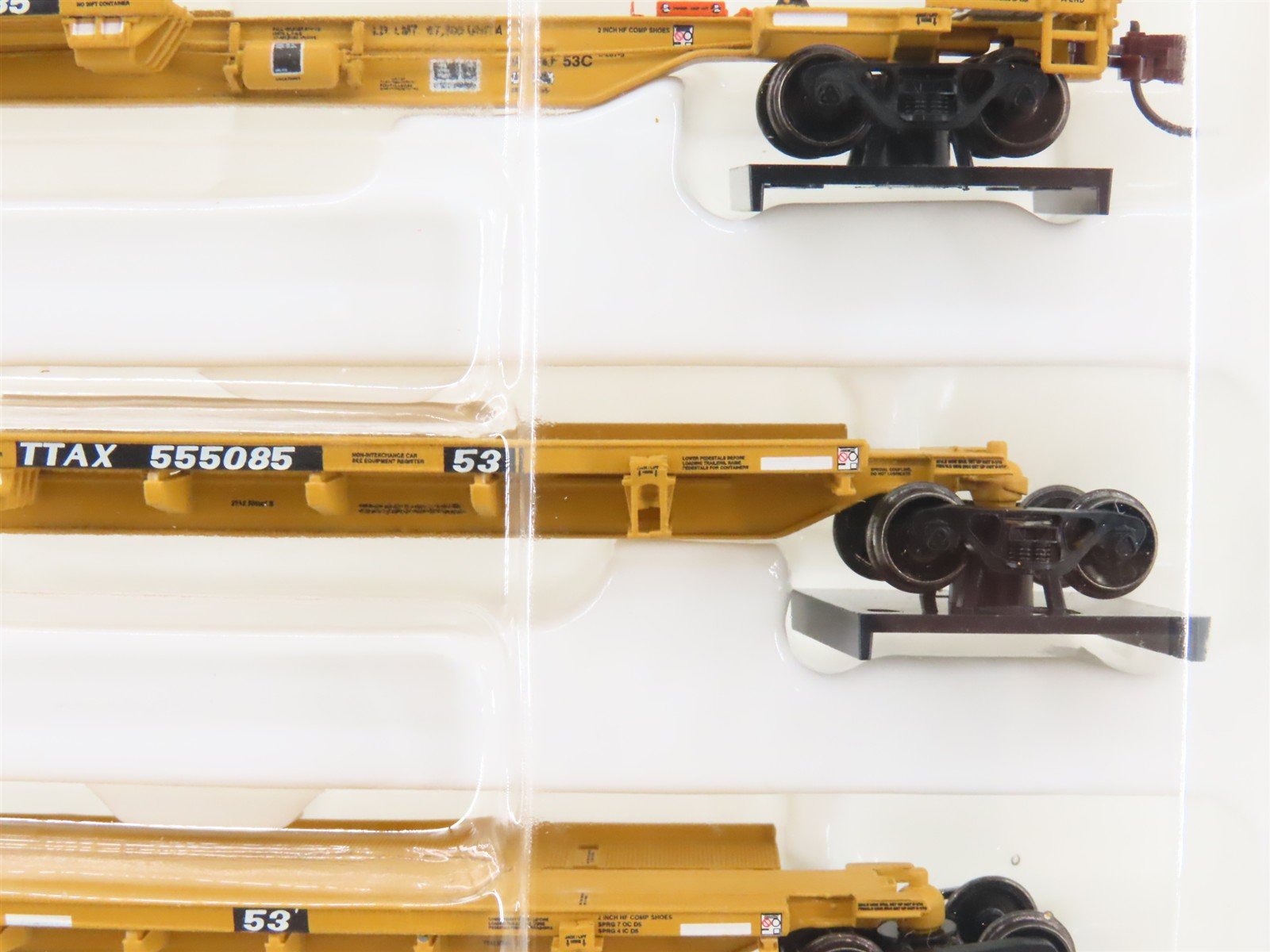 N Scale BLMA Models 12007 TTAX Trinity 53' 5 Unit Spine Car Set #555085