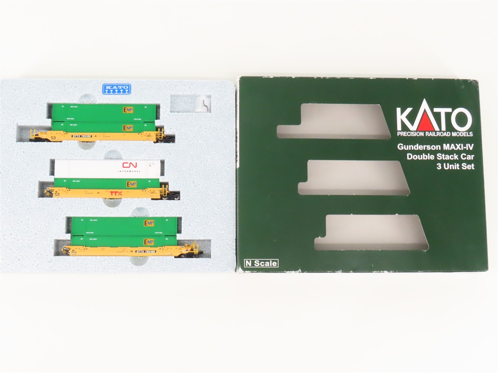 N Scale Kato 106-6174 DTTX Gunderson MAXI-IV Double Stack 3-Unit Set #765496