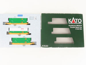N Scale Kato 106-6174 DTTX Gunderson MAXI-IV Double Stack 3-Unit Set #765496