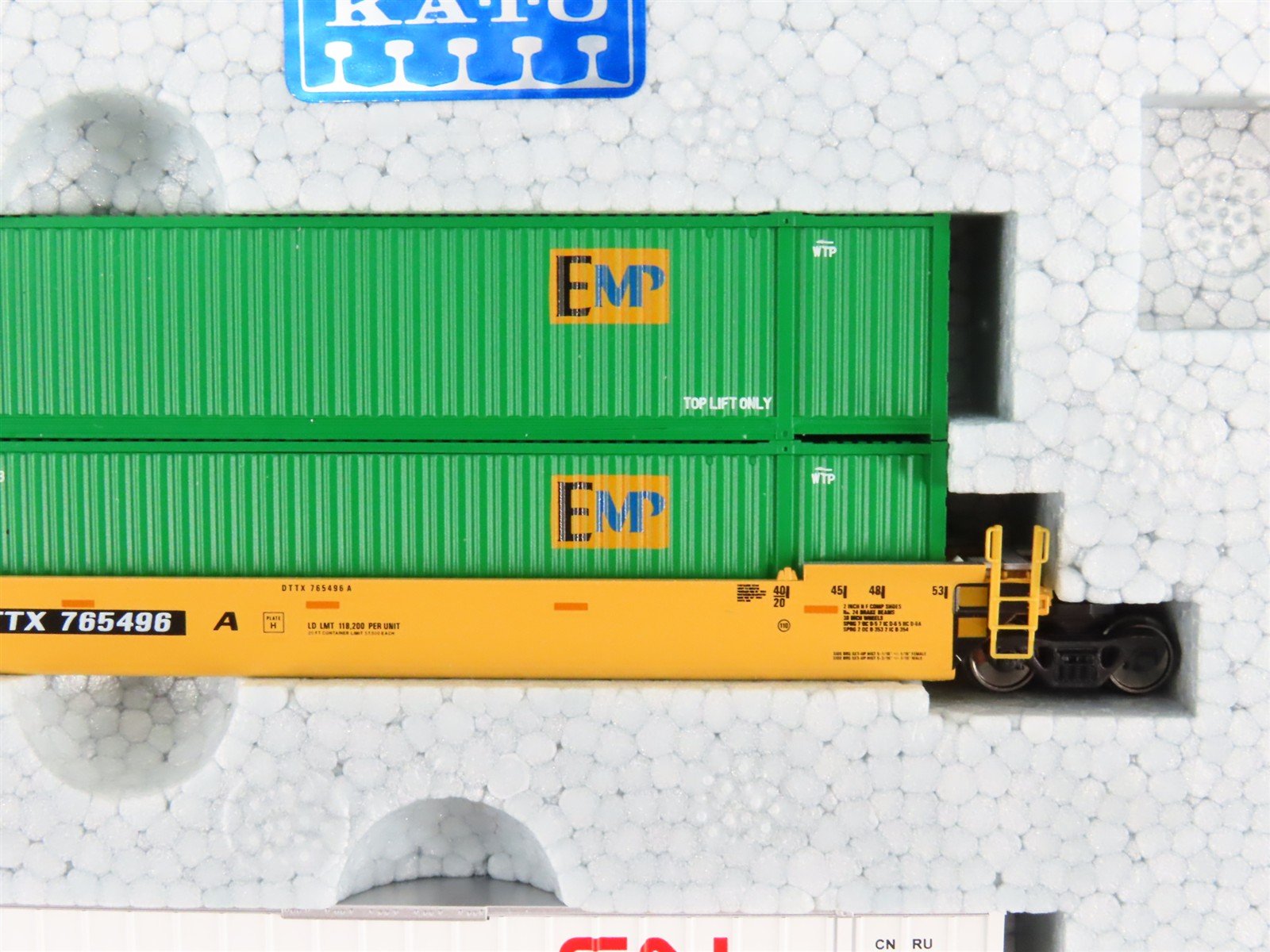 N Scale Kato 106-6174 DTTX Gunderson MAXI-IV Double Stack 3-Unit Set #765496