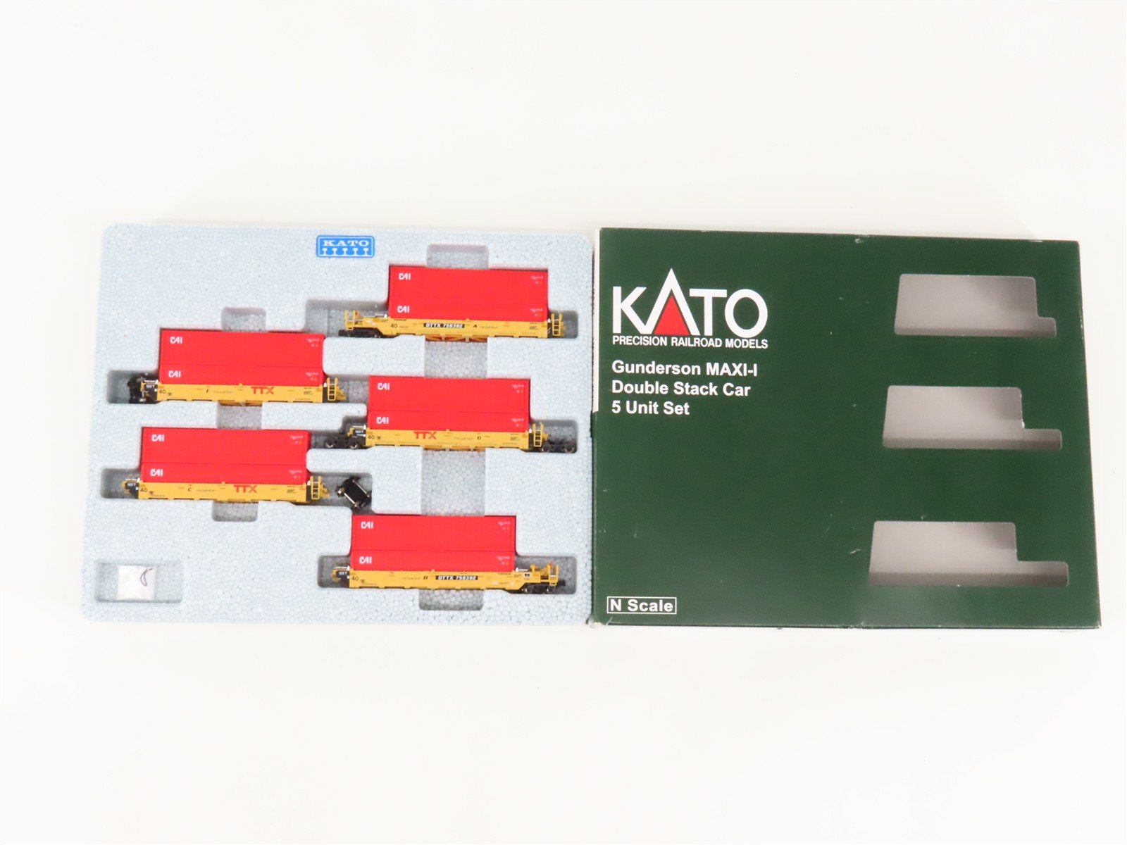 N Scale Kato 106-6193 DTTX Gunderson MAXI-I Double Stack 5-Unit Set #759392
