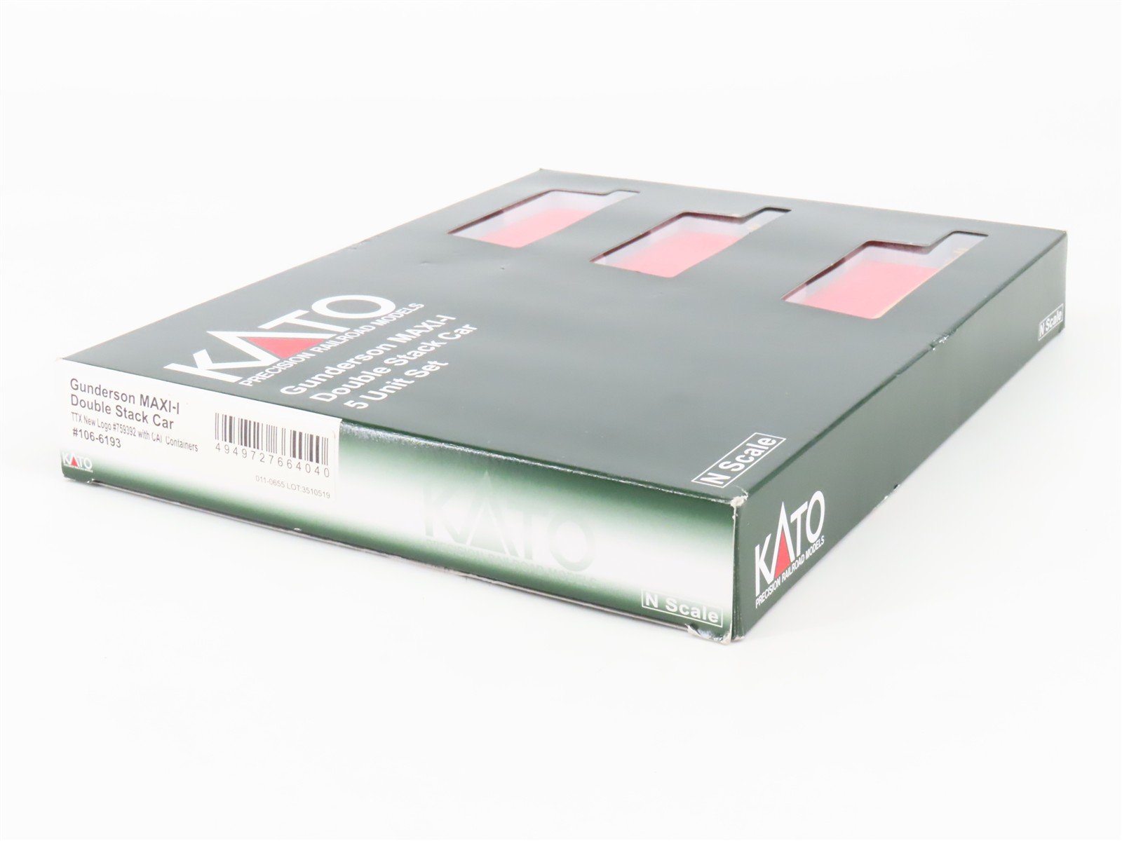 N Scale Kato 106-6193 DTTX Gunderson MAXI-I Double Stack 5-Unit Set #759392