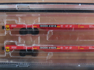 N Scale Micro-Trains MTL 99301620 DODX Red Flatcar w/Tank Loads 3-Car Pack