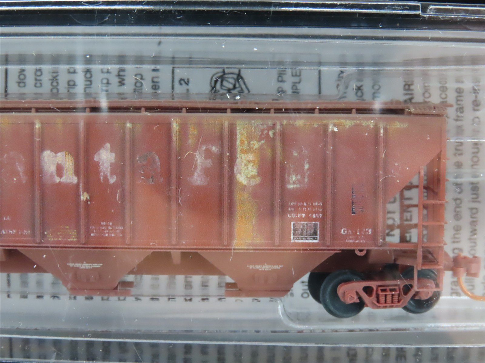 N Micro-Trains MTL 99305310 ATSF Weathered 3-Bay Hopper 4-Car Runner Pack