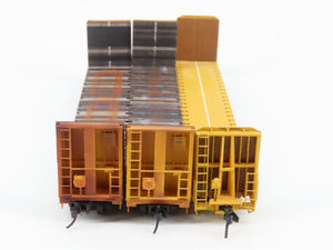 N Micro-Trains MTL 99305560 TTX Weathered Bulkhead Flatcar 3-Car Runner Pack