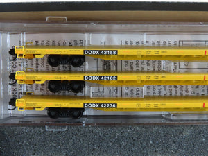 N Scale Micro-Trains MTL 99301900 DODX COFC Flatcar w/Loads 3-Car Runner Pack