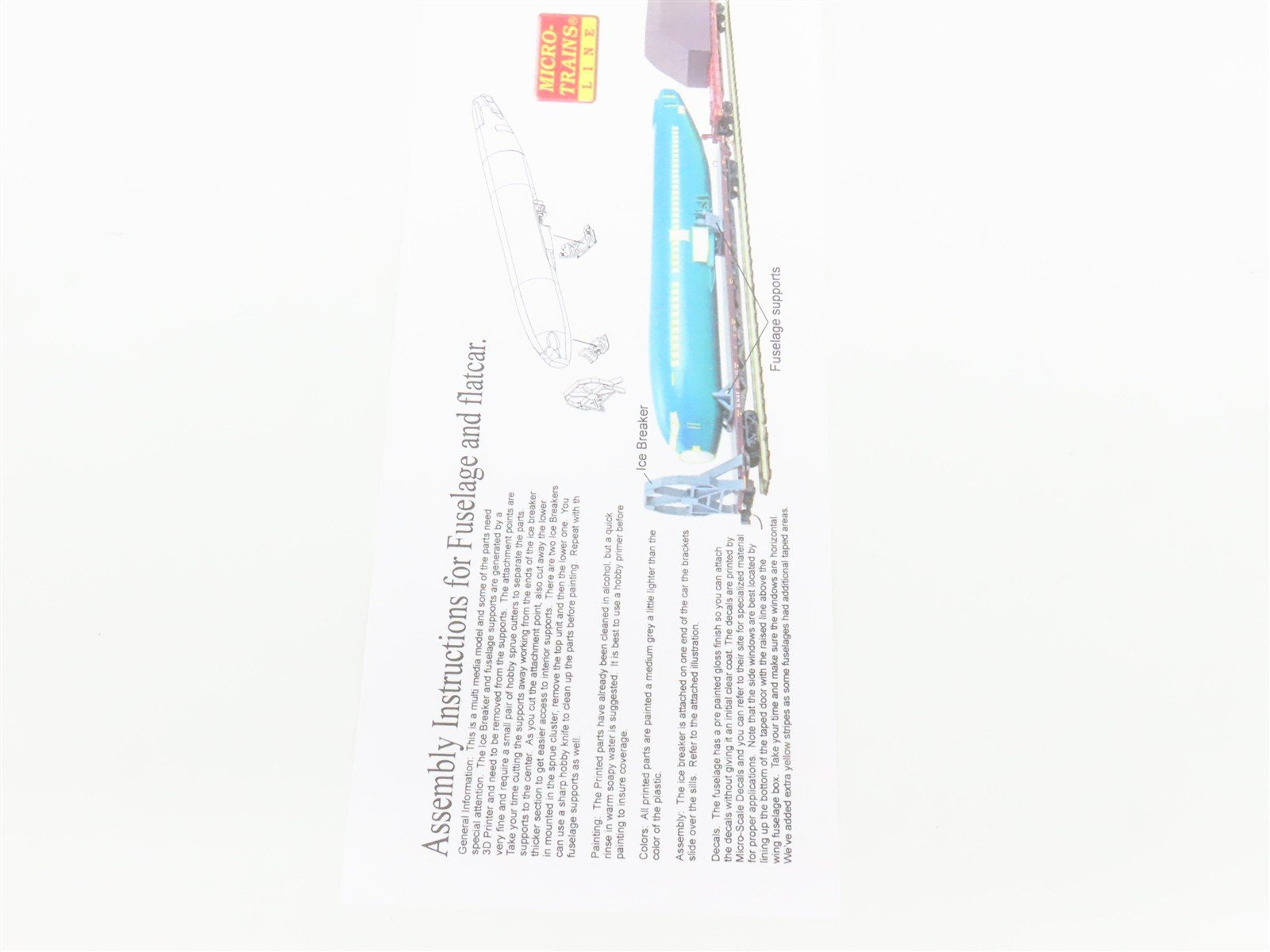 N Scale Micro-Trains MTL 99301562 BNSF Fuselage Flatcar 2-Car Runner Pack