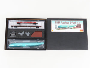 N Scale Micro-Trains MTL 99301562 BNSF Fuselage Flatcar 2-Car Runner Pack