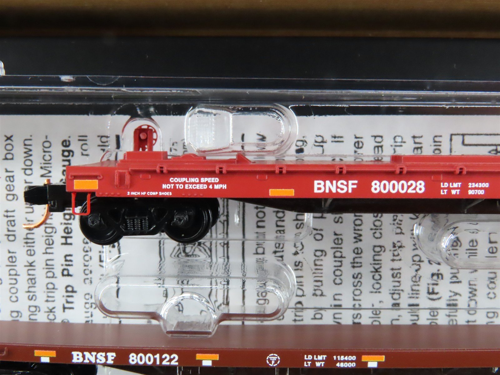 N Scale Micro-Trains MTL 99301562 BNSF Fuselage Flatcar 2-Car Runner Pack