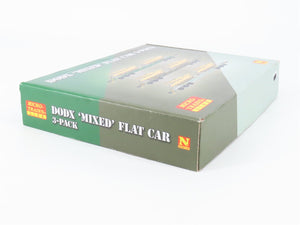 N Scale Micro-Trains MTL 99301630 DOD Mixed Flatcars w/Loads 3-Car Runner Pack