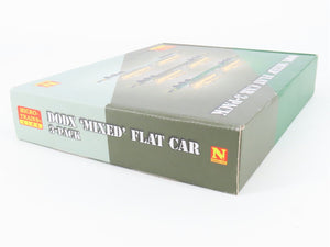 N Scale Micro-Trains MTL 99301630 DOD Mixed Flatcars w/Loads 3-Car Runner Pack