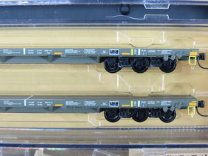 N Micro-Trains MTL 99301811 DODX Olive Drab Flatcars w/Loads 3-Car Runner Pack