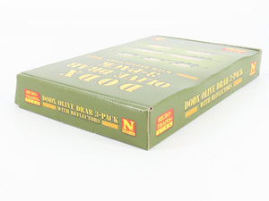 N Micro-Trains MTL 99301811 DODX Olive Drab Flatcars w/Loads 3-Car Runner Pack
