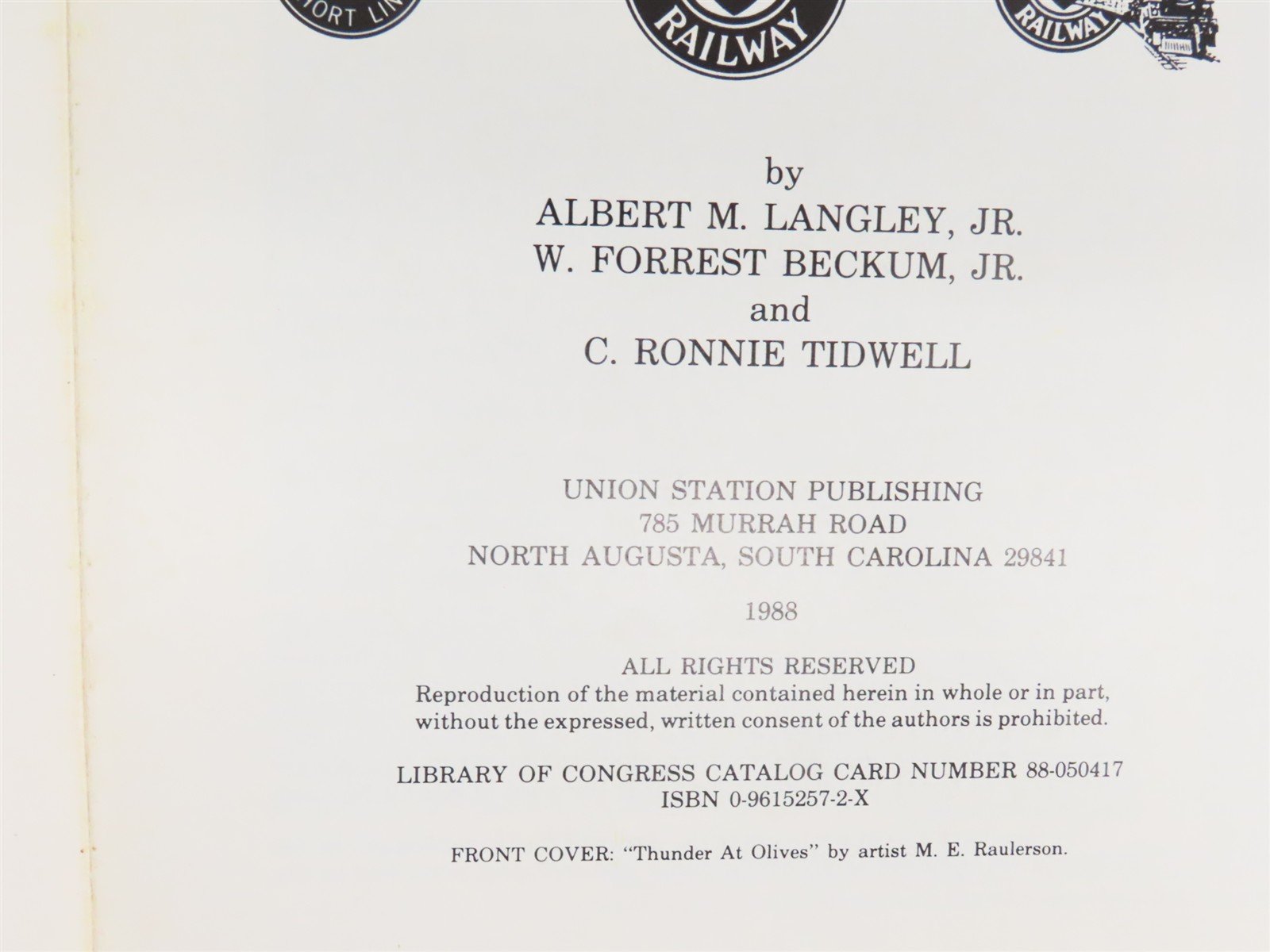 Seaboard Air Line Railway Album by C. Ronnie Tidwell, Albert M. Langley Jr ©1988