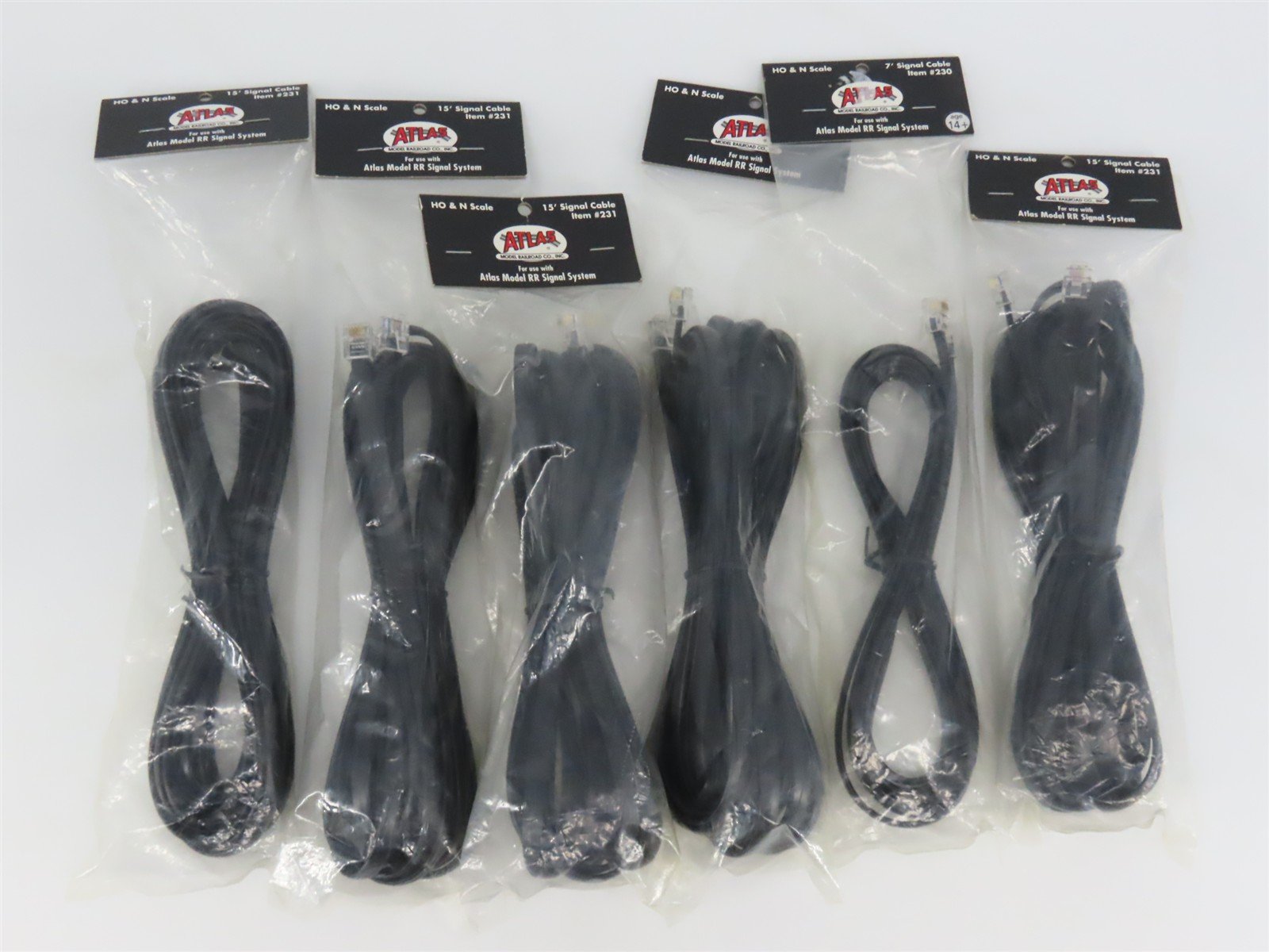 LOT of 6 HO / N Scale Atlas #231 15' Signal Cables