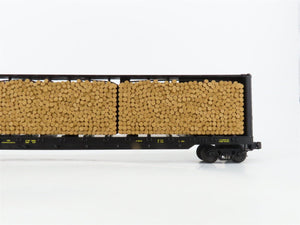 O Gauge 3-Rail MTH 20-98211 CSX 72' Centerbeam Flat Car #1221 w/ Log Load