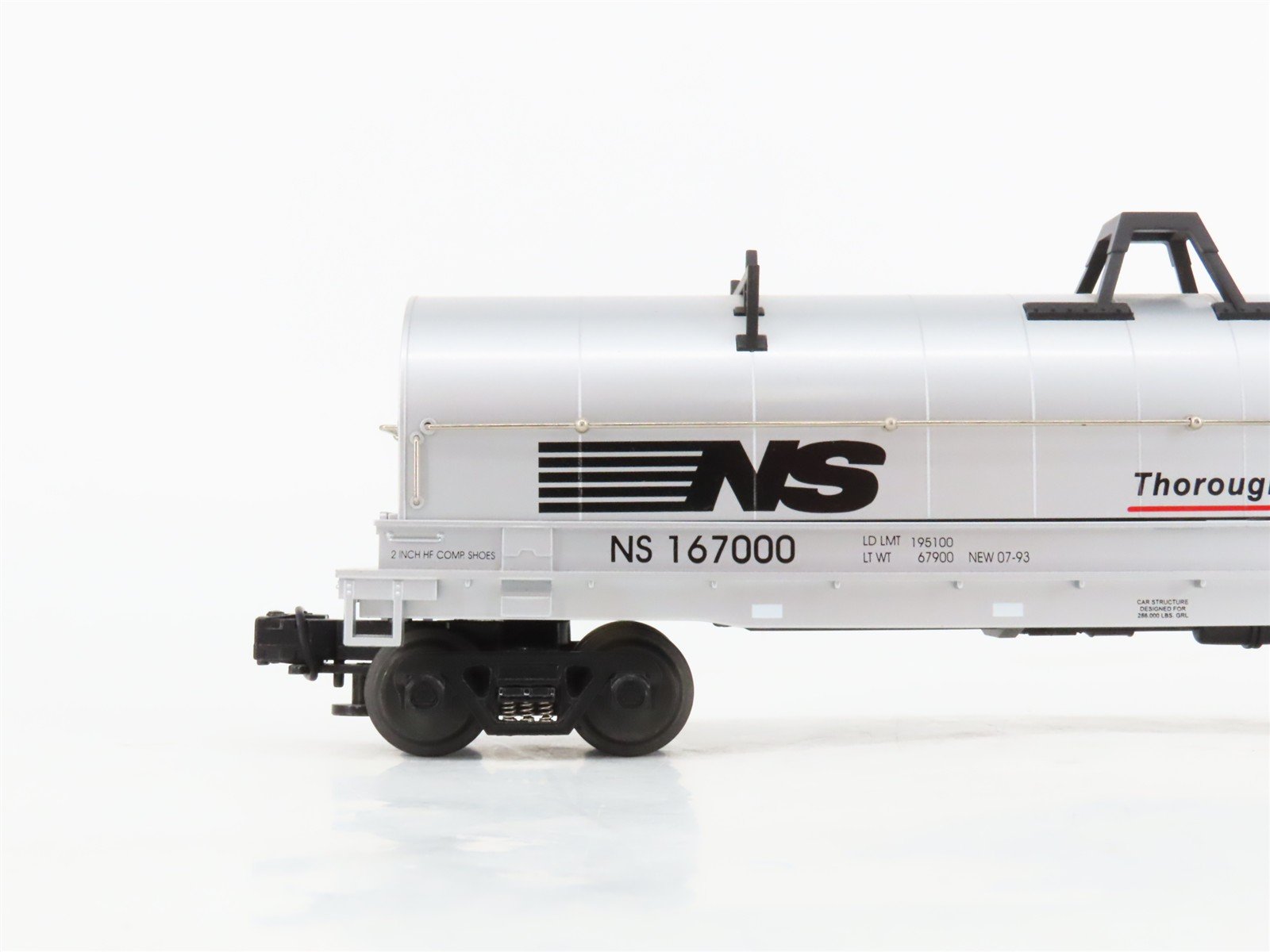 O Gauge 3-Rail MTH 20-98203 NS Thoroughbred Protect III Coil Car #167000 w/ Load