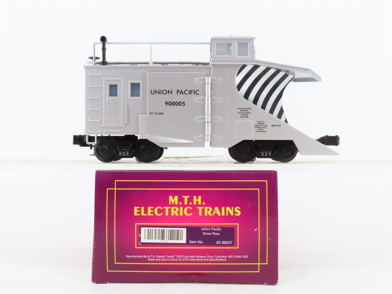 O Gauge 3-Rail MTH 20-98207 UP Union Pacific Snow Plow #900005