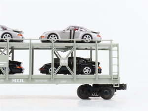 O27 Gauge 3-Rail MTH RailKing 30-76031 Classic Auto Carrier #1987 w/ Porsches