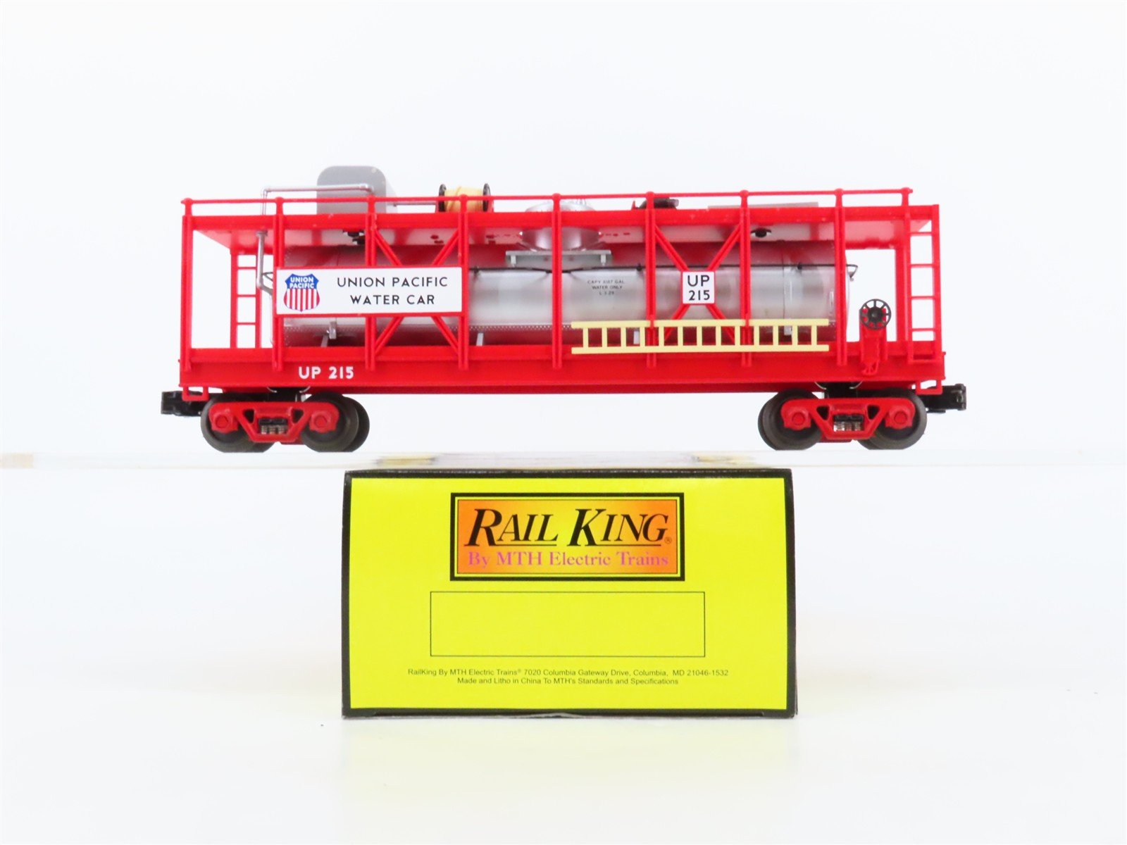 O27 Gauge 3-Rail MTH RailKing UP Union Pacific Fire Fighting Water Car #215