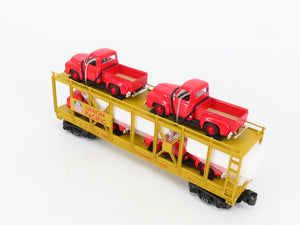 O27 Gauge 3-Rail MTH RailKing 30-76065 UP Auto Carrier #54101 w/ '53 Ford Trucks