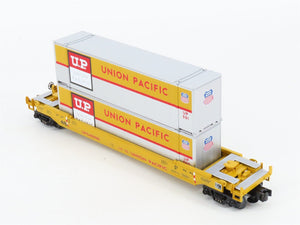 O27 Gauge 3-Rail MTH RailKing 30-76063 UP Husky Stack Car #548008 w/ Containers