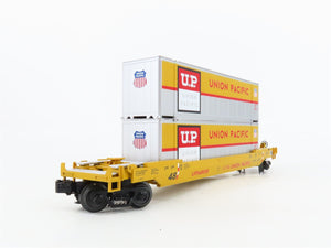 O27 Gauge 3-Rail MTH RailKing 30-76063 UP Husky Stack Car #548008 w/ Containers