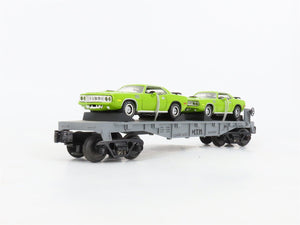 O27 Gauge 3-Rail MTH RailKing 30-76012 Flat Car #1971 w/ Ertl '71 Cudas