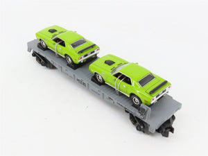 O27 Gauge 3-Rail MTH RailKing 30-76012 Flat Car #1971 w/ Ertl '71 Cudas