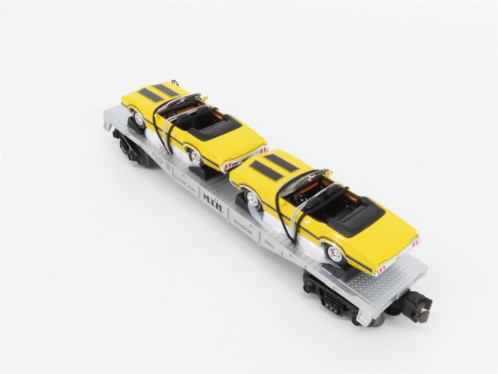 O27 Gauge 3-Rail MTH RailKing 30-7693 Flat Car #2001 w/Ertl '70 Oldsmobile 442's