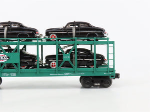 O27 3-Rail MTH RailKing 30-7682 MDAX NYC Auto Carrier #325 w/ Ertl '49 Mercurys
