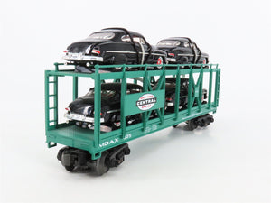O27 3-Rail MTH RailKing 30-7682 MDAX NYC Auto Carrier #325 w/ Ertl '49 Mercurys