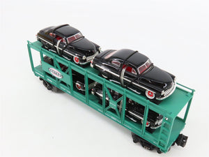 O27 3-Rail MTH RailKing 30-7682 MDAX NYC Auto Carrier #325 w/ Ertl '49 Mercurys
