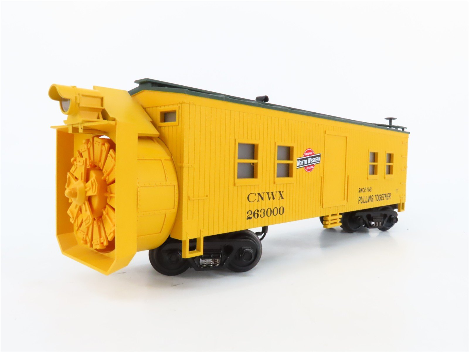 O27 Gauge 3-Rail MTH RailKing 30-7921 CNW Operating Rotary Snow Plow #263000