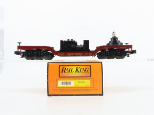O27 3-Rail MTH RailKing 30-7915 UP Depressed Center Searchlight Flat Car #50001